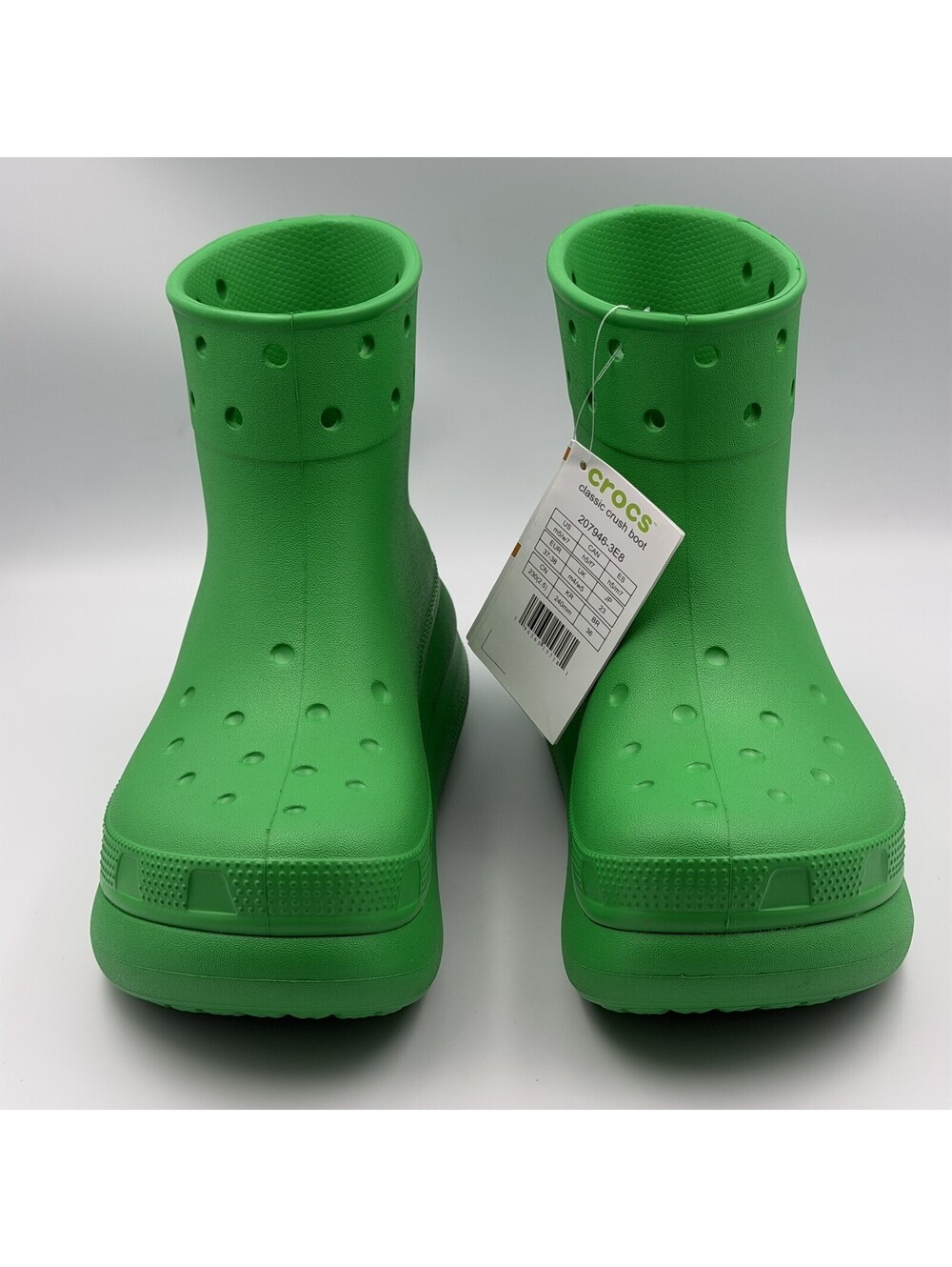 Crocs Classic Crush Boot Men's M5 / Women's W7 Bright Green Waterproof Slip-On